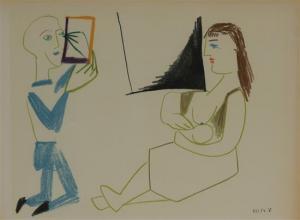 Picasso Pablo 1881-1973,La Comédie Humaine,1954,Weschler's US 2016-12-06