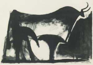 Picasso Pablo 1881-1973,LE TAUREAU NOIR,1947,Sotheby's GB 2014-11-03