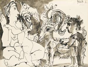 Picasso Pablo 1881-1973,MÈRE, ENFANTS ET BÉLIER,1967,Sotheby's GB 2015-11-05