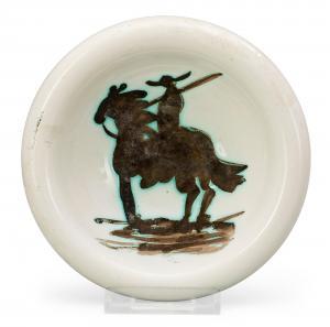 Picasso Pablo 1881-1973,Picador' faience dish, Madoura, Vallauris,Bukowskis SE 2011-10-25