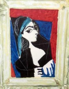 Picasso Pablo 1881-1973,Portrait of Jacqueline,1957,Rosebery's GB 2012-05-12