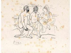 Picasso Pablo,Trois sujets de figures classiques d'après des des,Geoffroy-Bequet 2009-07-04