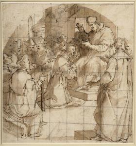 PICCHI Giorgio 1550-1599,Le pape Honorius III approuvant la,Artcurial | Briest - Poulain - F. Tajan 2023-03-22