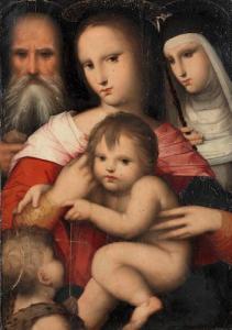 PICCINELLI IL BRESCIANINO Andrea 1485-1525,The Madonna and Child with the Infant Saint John,Bonhams 2019-12-04