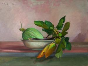 PICCOLO Richard 1943,Still Life with Figs and Melon,1987,Skinner US 2008-06-28