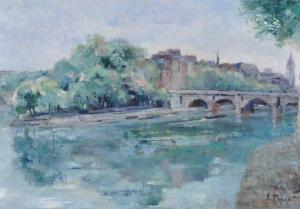 PICCOT Henri 1900-1900,Parisian river scene,Burstow and Hewett GB 2010-07-21