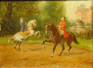 PICHAT Olivier 1825-1912,Rencontre des cavaliers,Siboni FR 2020-09-13
