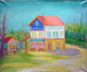 PICHERY albert 1908,Le café du square,1947,Millon - Cornette de Saint Cyr FR 2009-10-05