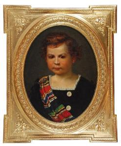 PICHLER Adolf 1835-1905,Portret dziecka,1873,Rempex PL 2015-05-13