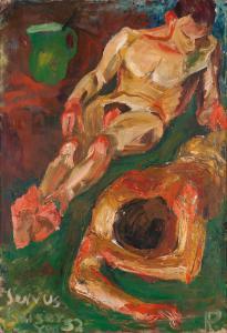 PICHLER Stefan 1911-1944,"2 liegende männliche Akte",Palais Dorotheum AT 2013-12-04