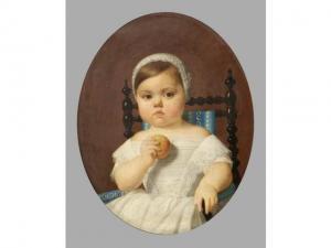 PICHON Pierre Auguste 1805-1900,Portrait de Mademoiselle Delmas,Ader FR 2008-12-10