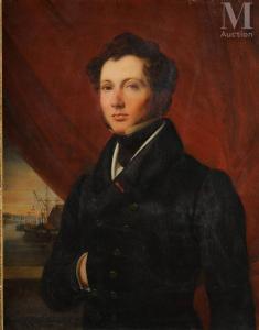 PICOT François Édouard 1786-1868,Portrait d\’un officier ou d\’un armateur d,1835,Millon & Associés 2023-04-21