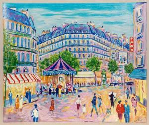 PICOT Jean Claude 1933-2020,Merry-Go-Round In The Evening,Ro Gallery US 2024-03-20
