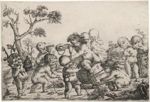 PICOU Robert Picquot 1593-1671,Bacchanal mit Putten,Galerie Bassenge DE 2023-06-07