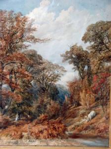PIDGEON Henry Clarke,Fallow Deer in an Autumn Woodland Landscape,1853,Silverwoods 2018-07-25