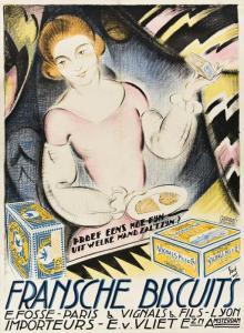 PIECK Henri Christian 1895-1972,FRANSCHE BISCUITS,1924,Swann Galleries US 2020-08-27