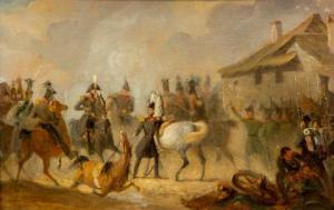 PIENEMAN Nikolaas,A scene of the Battle of Bautersem during the Ten ,1833,Venduehuis 2020-09-08
