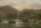PIEPENHAGEN August Bedrich 1791-1868,Landscape with Angler in a River,Palais Dorotheum AT 2012-02-06