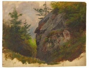 PIEPENHAGENOVA Charlotte 1821-1902,Wooded Rocks in the Mountains,Van Ham DE 2016-05-13