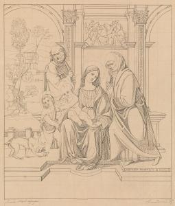 PIERACCINI FRANCESCO 1823-1850,The Holy Family with Saint Anne, Saint ,19th century,Swann Galleries 2019-11-05
