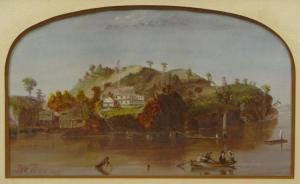 PIERCE Joseph W. 1865-1889,New England Harbor Scene,Kodner Galleries US 2017-03-22