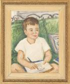 PIERCE Waldo 1884-1970,Portrait of a young boy,1967,Eldred's US 2014-07-31