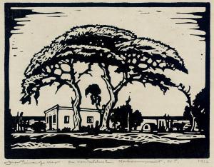 PIERNEEF Jacob Hendrik 1886-1957,A farmstead with acacia trees,1932,Christie's GB 2009-10-15