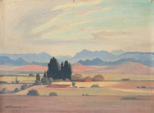 PIERNEEF Jacob Hendrik 1886-1957,Landscape, Orange Free State,1943,Christie's GB 2009-10-15