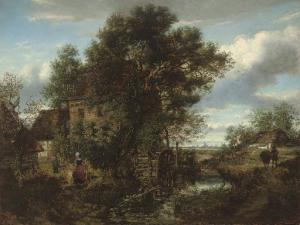 PIERON Gustave 1824-1864,Collecting water at the mill,Christie's GB 2008-01-24