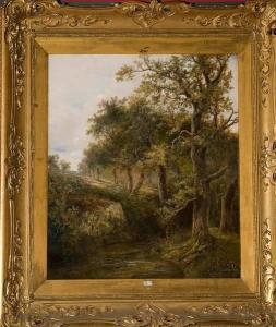 PIERON Gustave 1824-1864,L’’orée du bois animée,VanDerKindere BE 2012-11-13