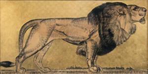 Pierre COLIN 1956,Lion de profil,1939,Binoche et Giquello FR 2016-06-10