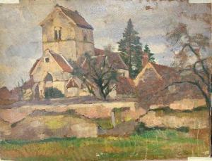 PIERRE Gustav,L'église dans le village,Artprecium FR 2020-04-07