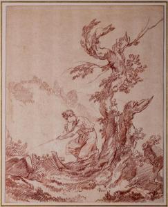 PIERRE Jean Baptiste Marie 1714-1789,FLUTIST BY A TREE,Potomack US 2023-04-05