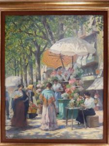PIERREY Louis Maurice 1854-1912,La marchande de fleurs,Audap-Mirabaud FR 2013-11-25