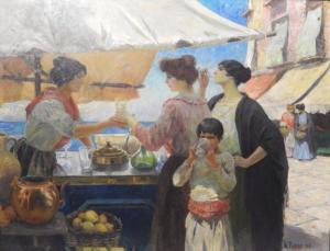PIERREY Louis Maurice 1854-1912,La marchande de thé,Audap-Mirabaud FR 2013-11-25