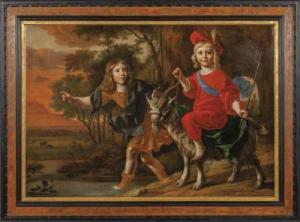 PIERSON Christoffel 1631-1714,Due fratelli a cavallo di una capra,1670,Boetto IT 2020-07-07