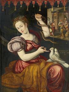 PIETERSZ. Pieter 1540-1603,Allegoric Female from Matthew,Van Ham DE 2015-11-13