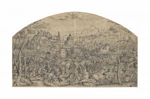 PIETRO DA RIMINI 1309-1333,A battle before a walled city,Christie's GB 2013-01-31