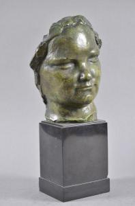 PIETTE Olivier 1885-1948,tête en bronze,Loeckx BE 2012-05-22