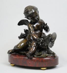 PIGALLE Jean Baptiste 1714-1785,L'amour à la colombe,Morand FR 2024-01-30
