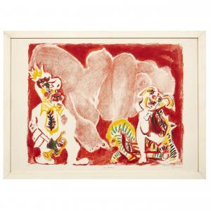 PIGNON Edouard 1905-1993,Les Clowns,1974,Pandolfini IT 2024-04-24