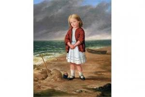 PIGOT R. St.Ledger 1864-1871,Young Girl on a Beach,1867,Keys GB 2015-12-11