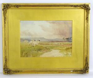 Pigott Charles 1863-1940,A Moorland landscape with sheep,Claydon Auctioneers UK 2023-12-30