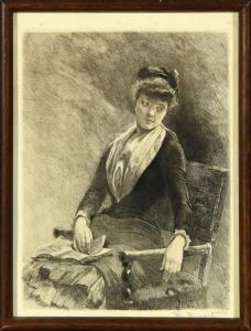 PIGUET Rodolphe 1840-1915,Junge Frau mit Buch,Allgauer DE 2023-01-13