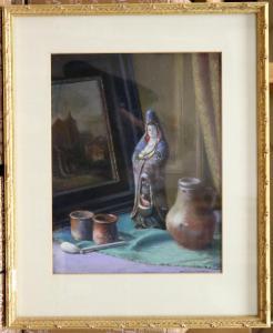PIJNENBORG Jacques 1882-1964,Stilleven met beeldje, kruik en schilderij,1882,Venduehuis 2016-01-27
