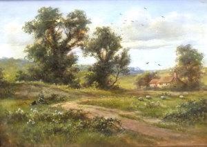 PIKE Joseph 1883,Rural Landscapes (a pair),Rosebery's GB 2011-10-08