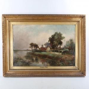 PIKE Sidney 1880-1901,rural landscape,Burstow and Hewett GB 2021-08-27