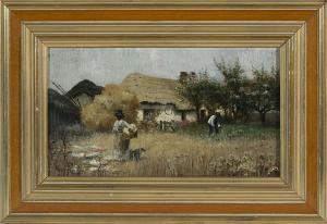 PIKE sidney 1846-1907,Untitled Farm Scene,Quinn & Farmer US 2014-12-13