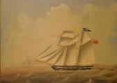 PIKE W.J,SHIPS HEADED FOR SHORE WITH LIGHTHOUSE IN THE DISTANCE,1841,William Doyle US 2001-04-25