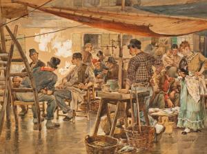 PIKE William Henry,A Corner of the Fish market, Venice,Simon Chorley Art & Antiques 2023-02-14
